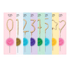 4" Mini Gold Number Sparkler - Star