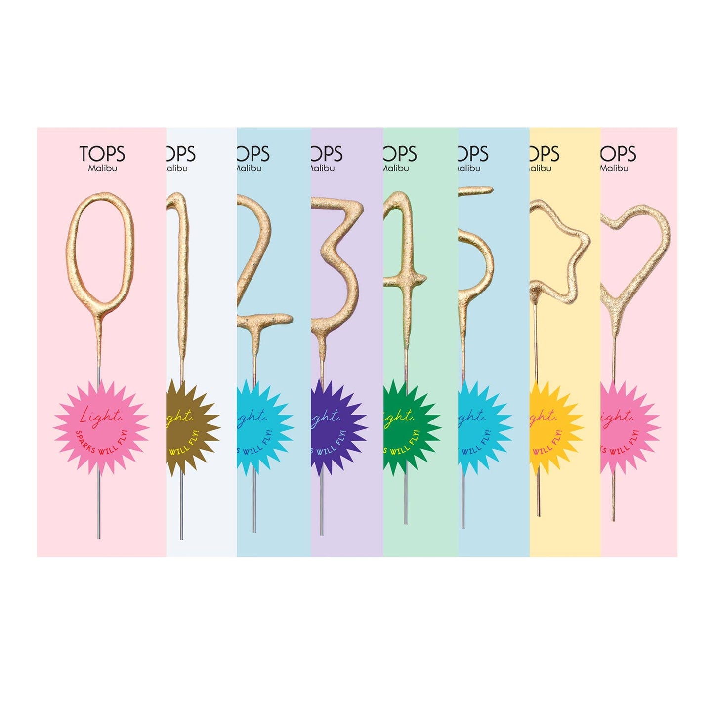 4" Mini Gold Number Sparkler - Number 3