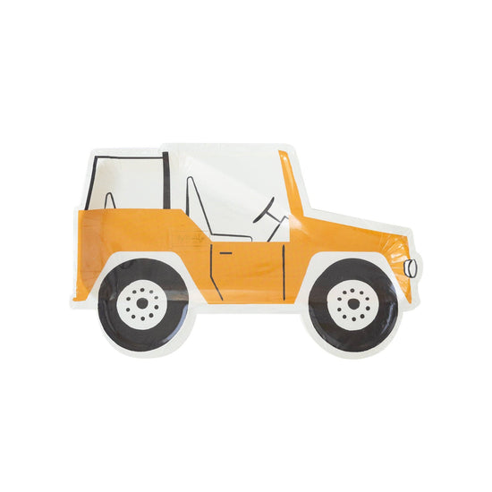 Safari Jeep Shaped Paper Plates
