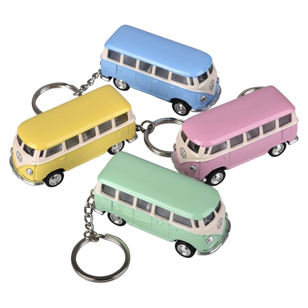 2.5" Diecast VW Bus Keychain - Pastel