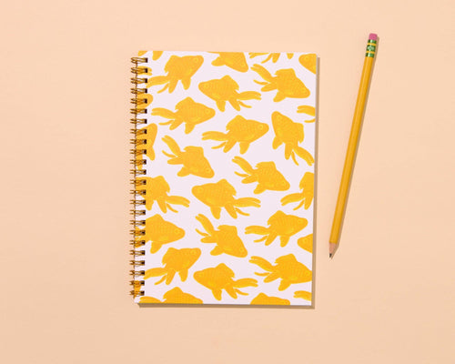 Koi Goldfish Letterpress Spiral Notebook