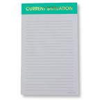 Current Shituation - Lined Notepad - Perforated Sheets - Aquamarine