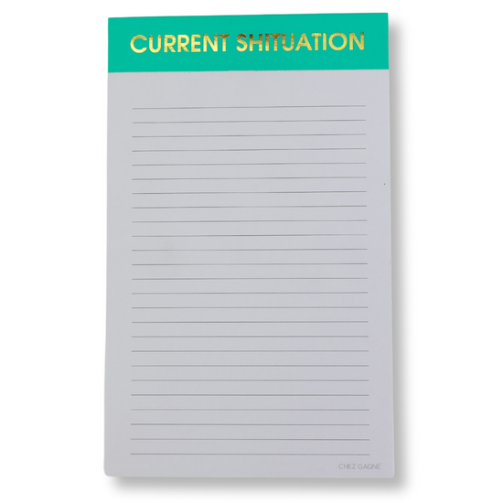 Current Shituation - Lined Notepad - Perforated Sheets - Aquamarine