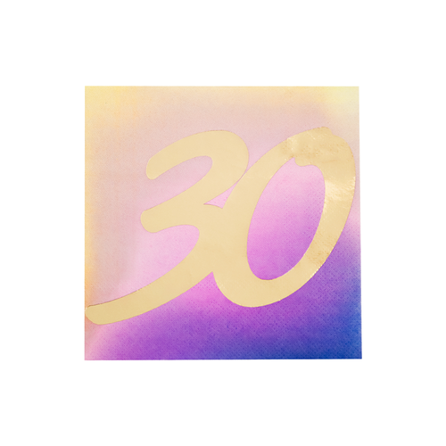 Milestone 30 Ombre Cocktail Napkins
