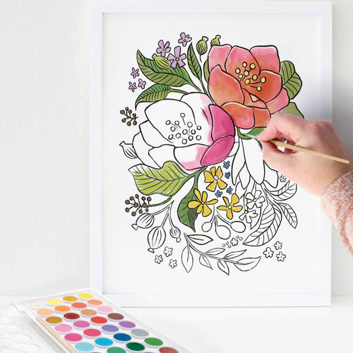 Paintable Botanical Art Print - Set of 2