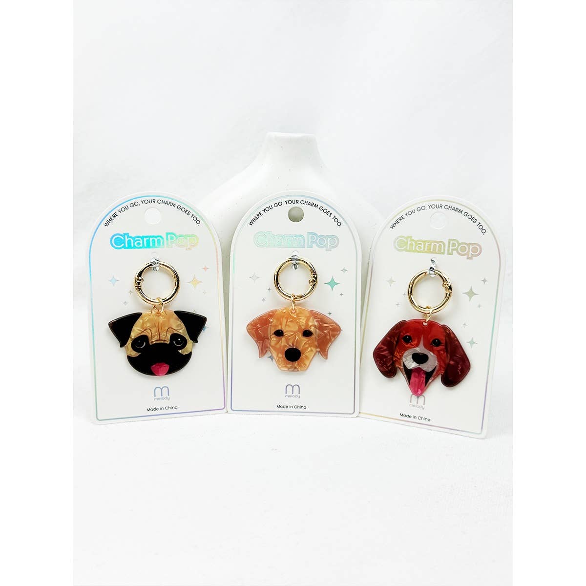 Cute Puppy Charm Key Charm