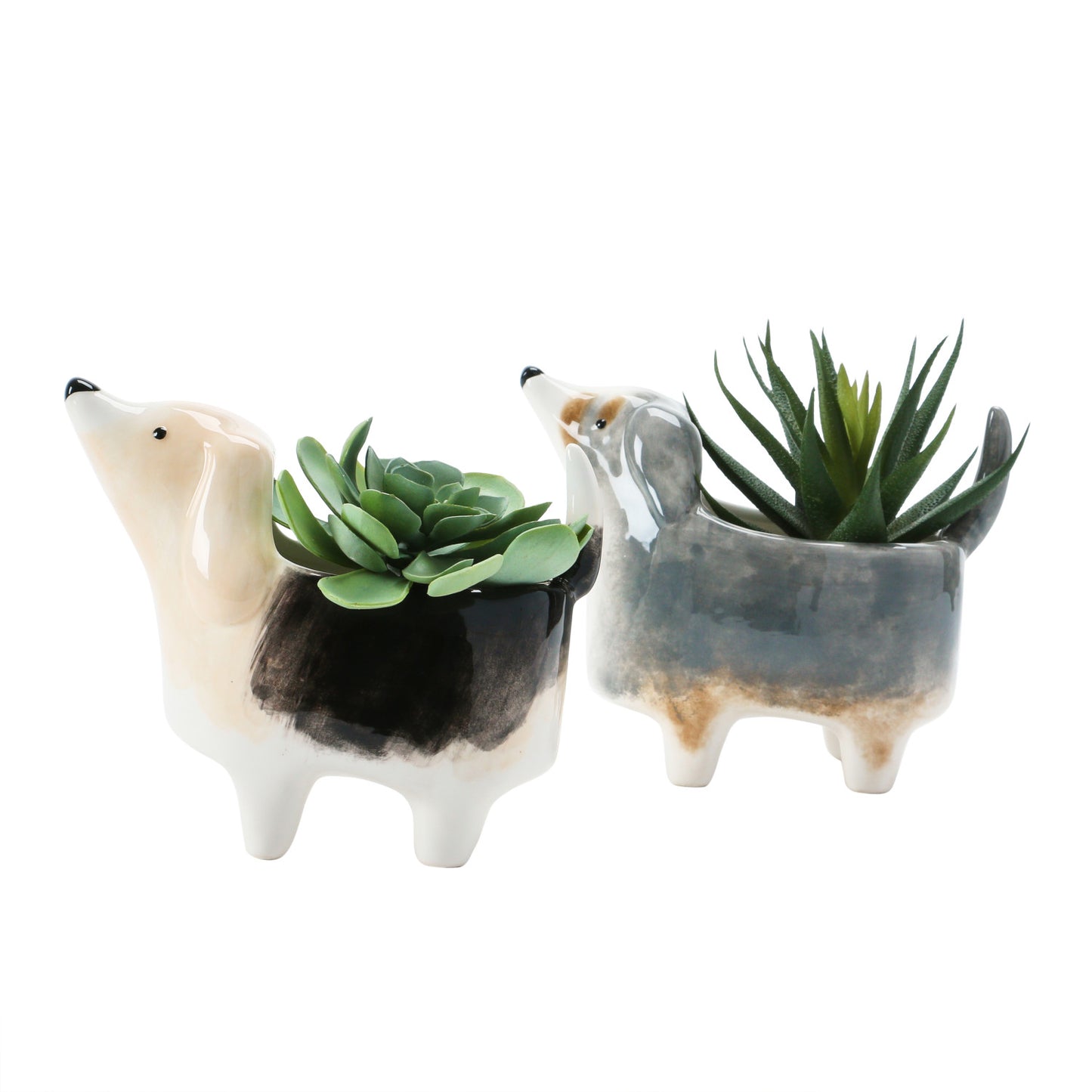 Ceramic Dog Planter Vase