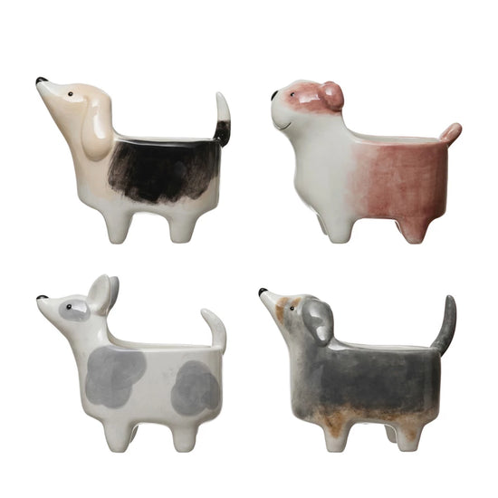 Ceramic Dog Planter Vase