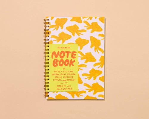 Koi Goldfish Letterpress Spiral Notebook