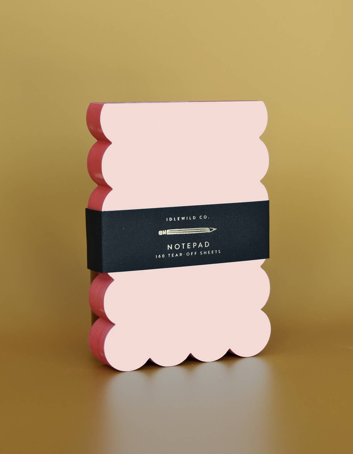 Scalloped Notepad - Peach + Persimmon Edge