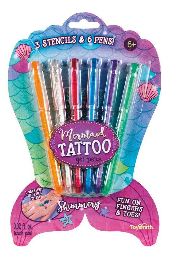 Mermaid Tattoo Gel Pens - Set of 6