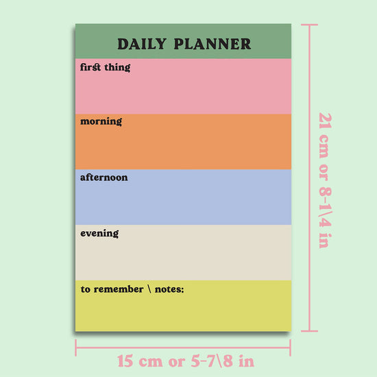 Daily Planner Notepad - Rainbow