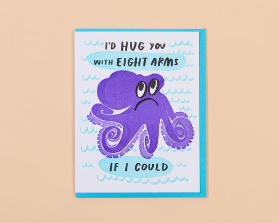 Eight Arms Sympathy Letterpress Greeting Card- Made in USA