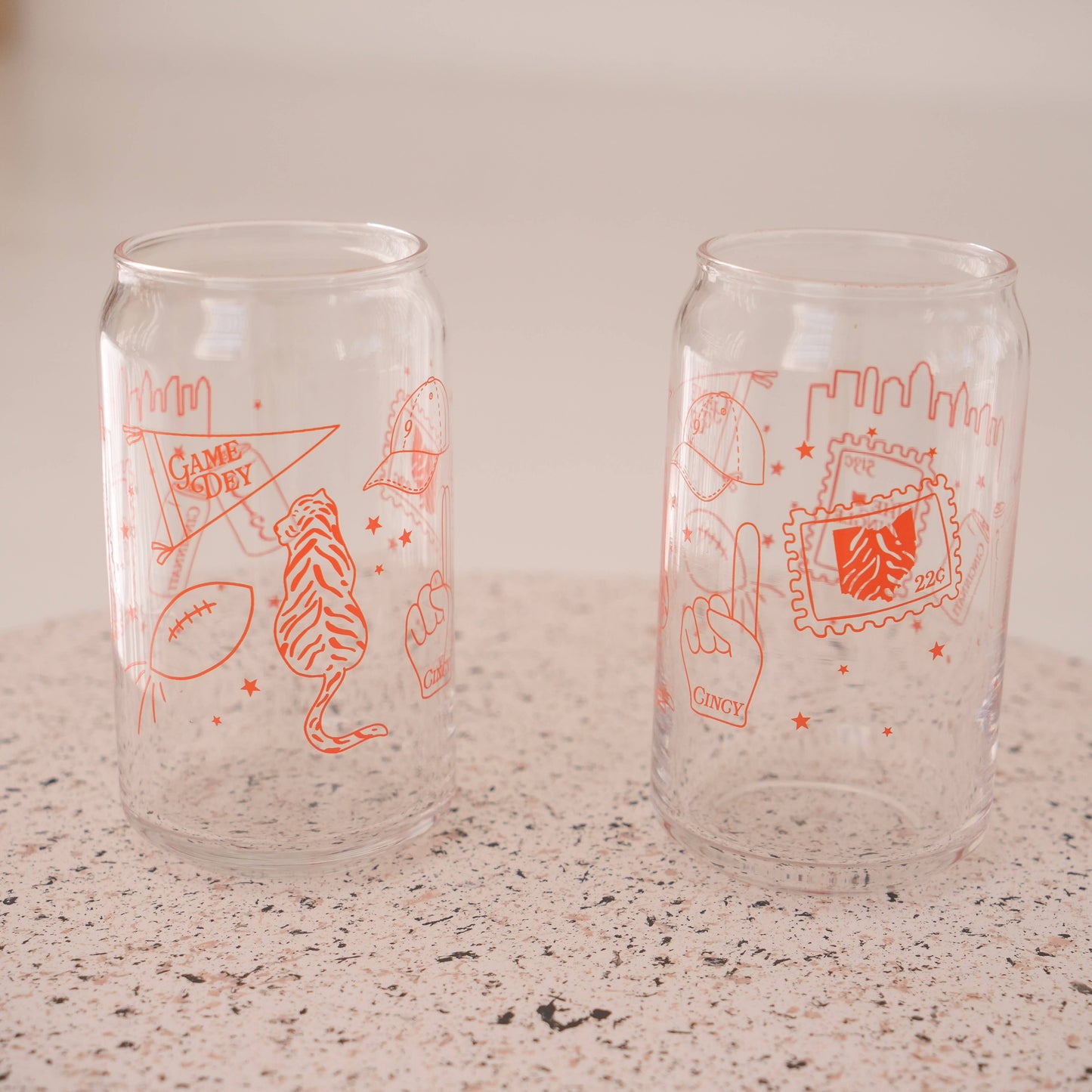 Cincinnati Football Glass Can Cup