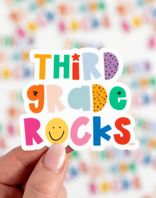 Third Grade Rocks Sticker