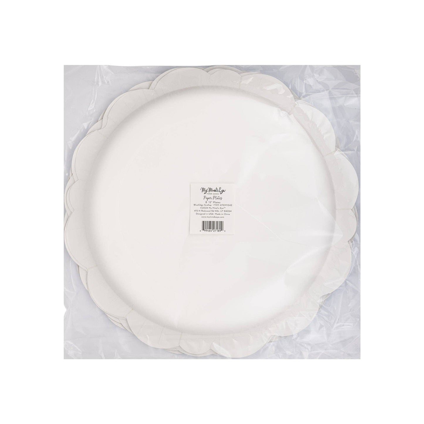 Pembroke Cream with Blue Edge 12" Paper Plates