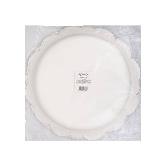 Pembroke Cream with Blue Edge 12" Paper Plates