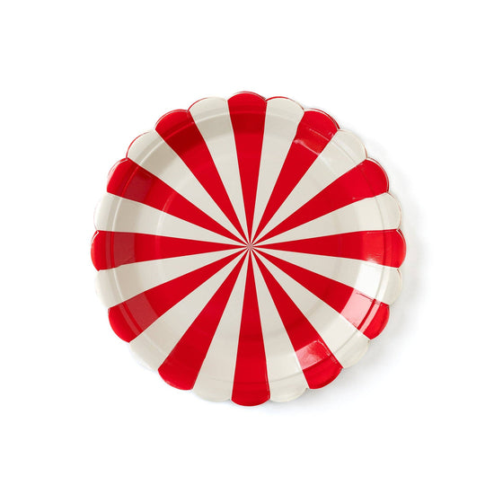 Circus Stripe 9" Paper Plates 8 ct.