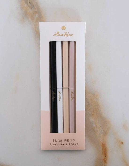 Matte Neutrals Slim Pens - Set of Four