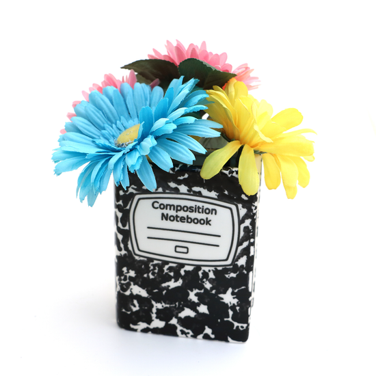 Composition Notebook Vase