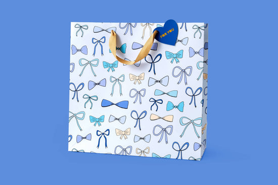 Blue Bows Gift Bags - 3 Sizes