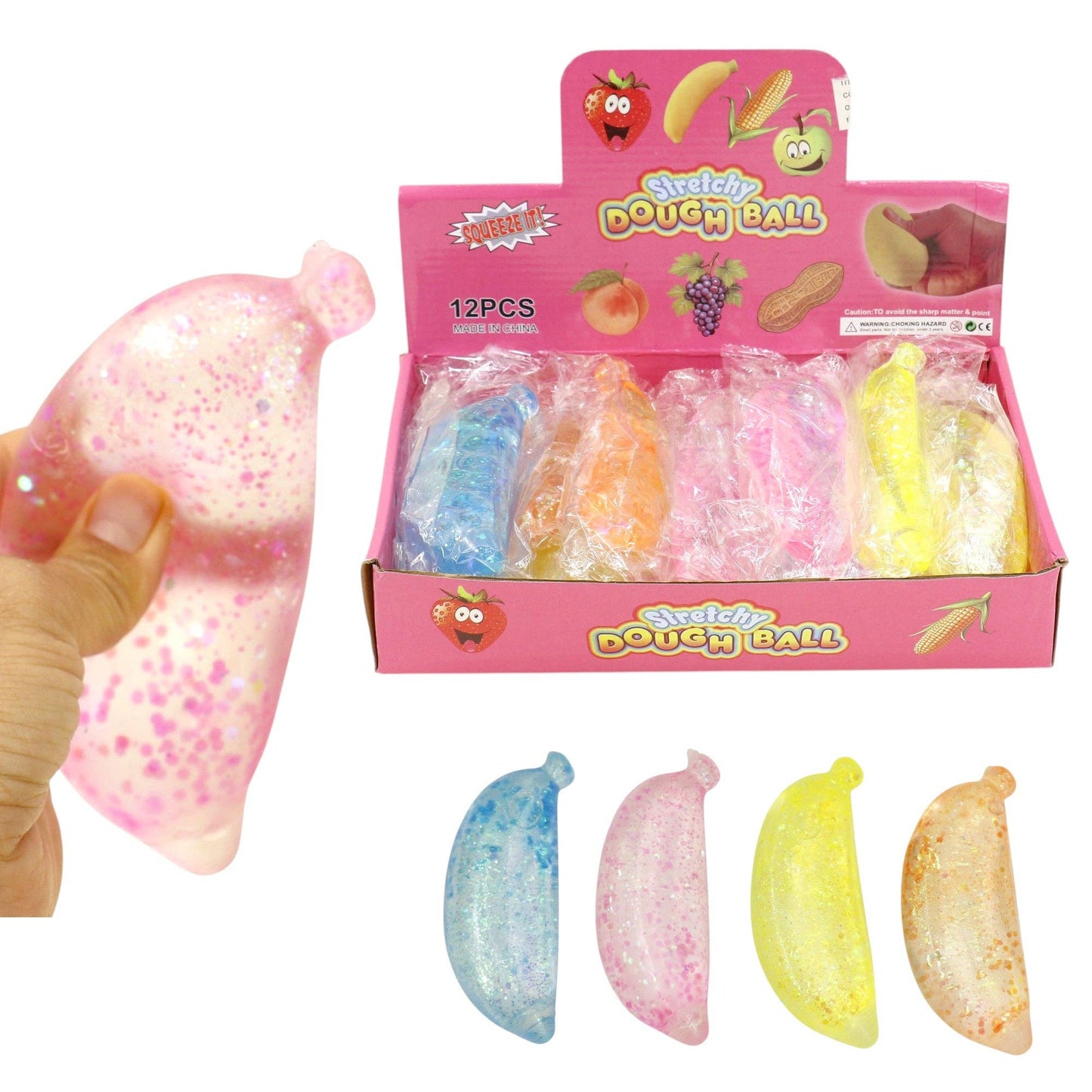Glitter Banana Squishy Toy