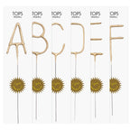 Big 8" Gold Letter Sparkler Wand - Letter A