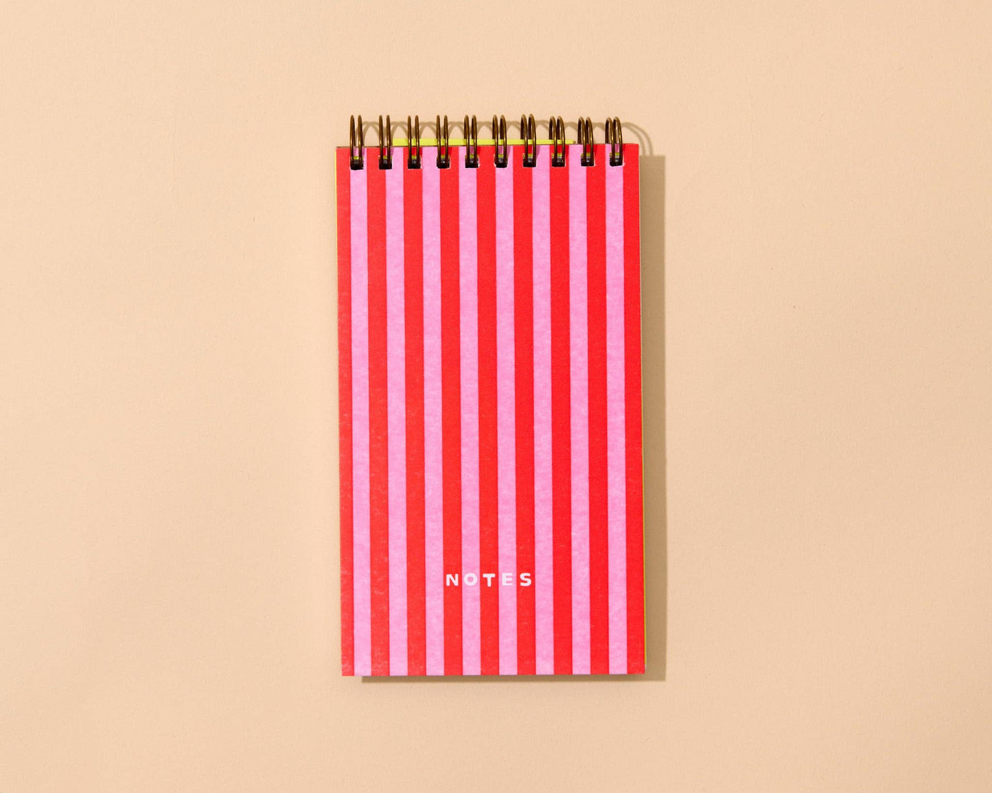 Red/Pink Cabana Stripe Mini Notebook