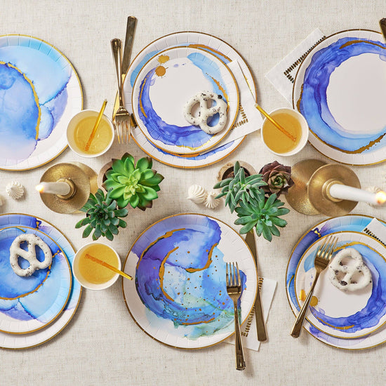 Ocean Watercolor Small Plates - 10 ct.