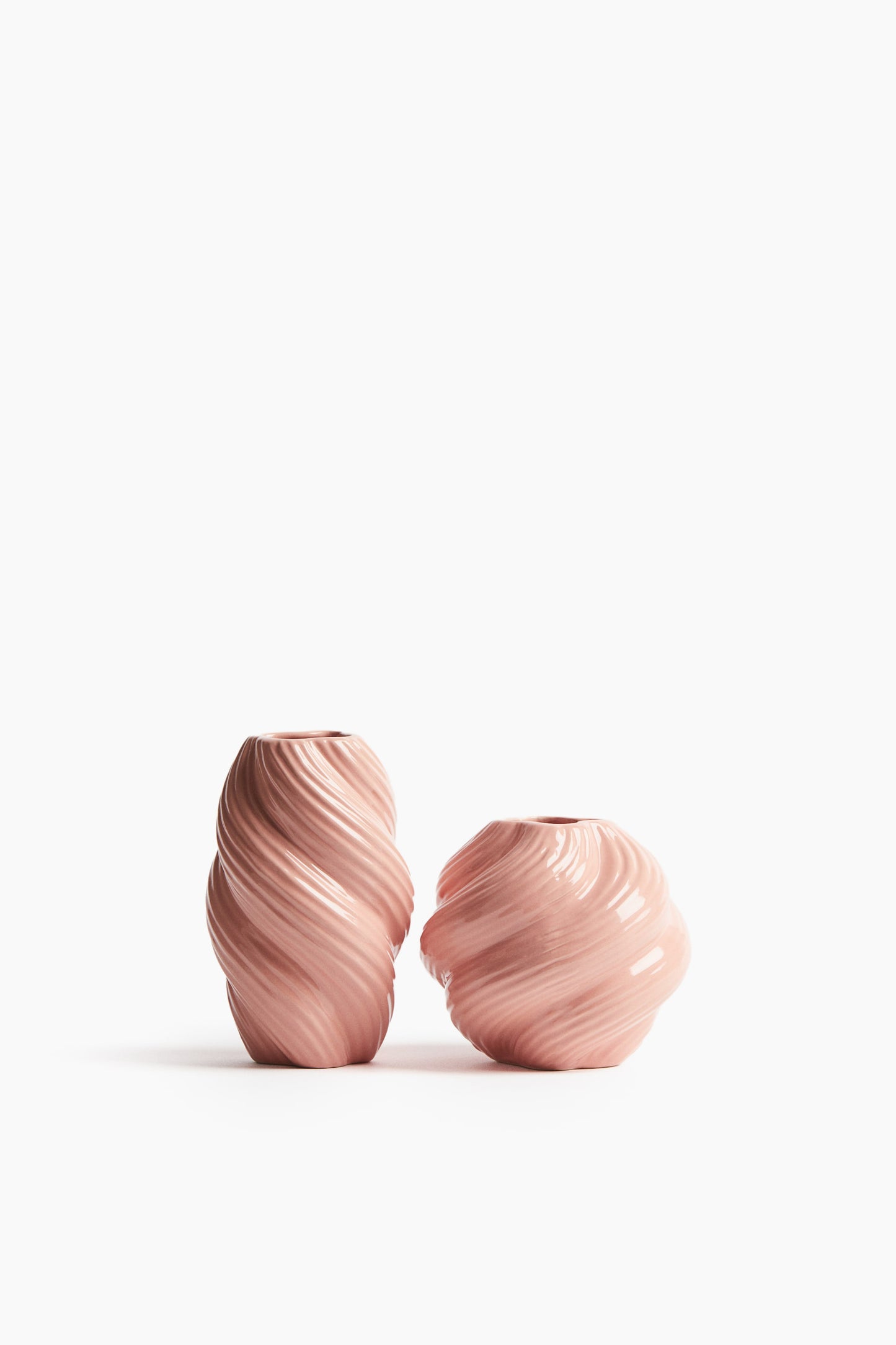 Twisted Pink Stoneware Budvase