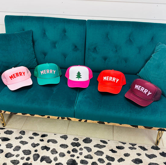 Holiday MERRY Trucker Hat - Green