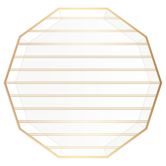 Gold Stripe Dinner Plates - 8 ct.