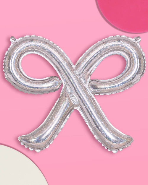 Shimmer Bow Foil Balloons - 4 Pack - No Helium