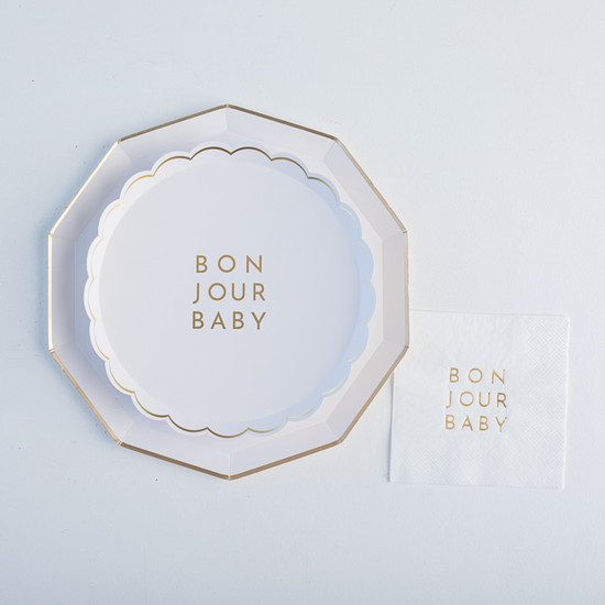 BONJOUR BABY White Small Plates