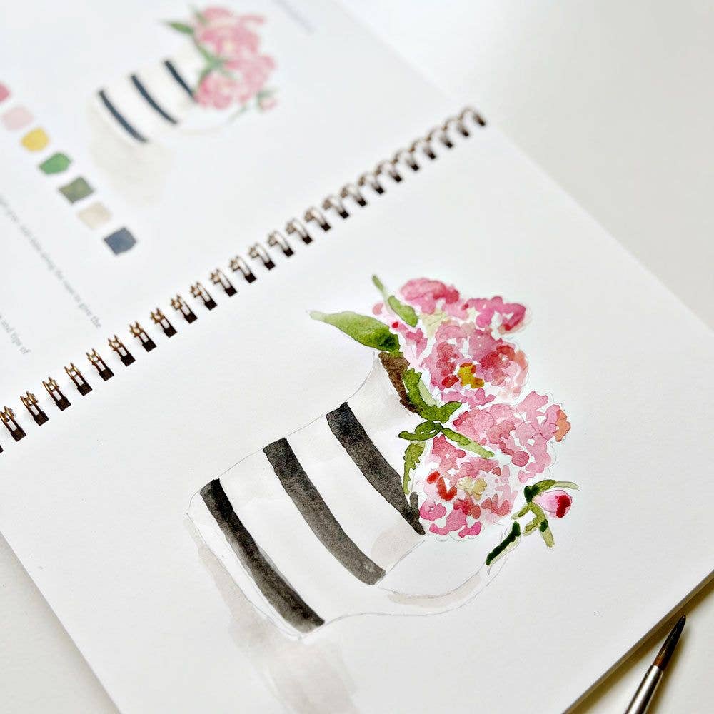 Load image into Gallery viewer, bouquets watercolor workbook
