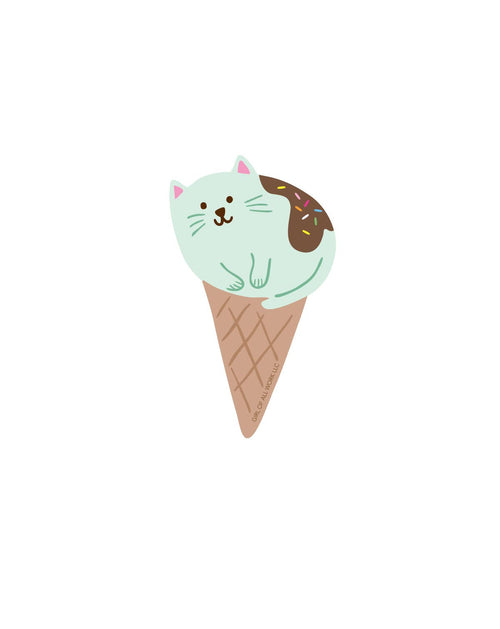 Ice Cream Cat Sticker