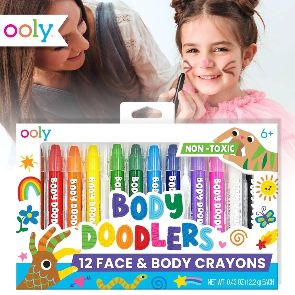 Body Doodlers Crayons - Set of 12