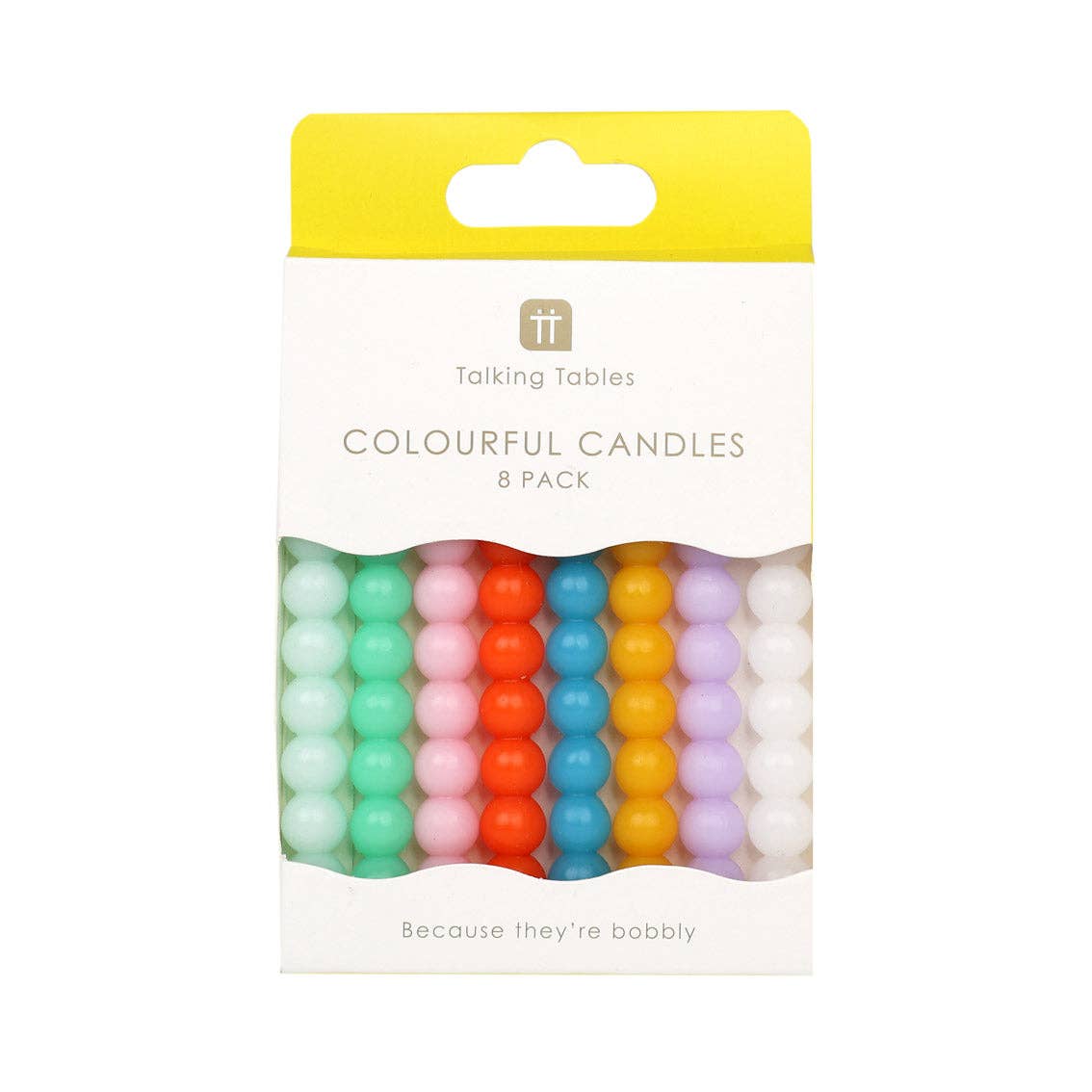 Colorful Bobble Candles - 8 Pack