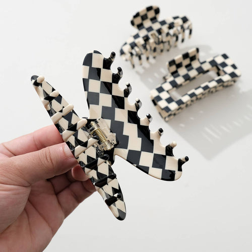 Checkmate Large Assorted Claw Clips - Black