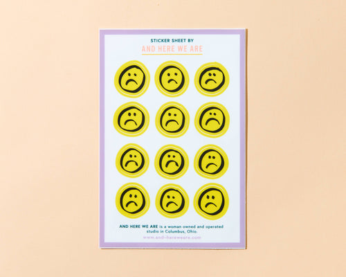 Frowns Vinyl Sticker Sheet