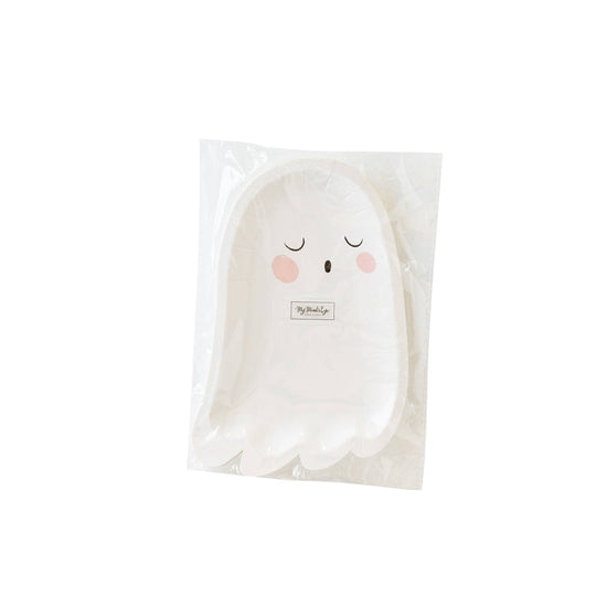 Trick or Treat Ghost Shaped Plates - 8 ct.