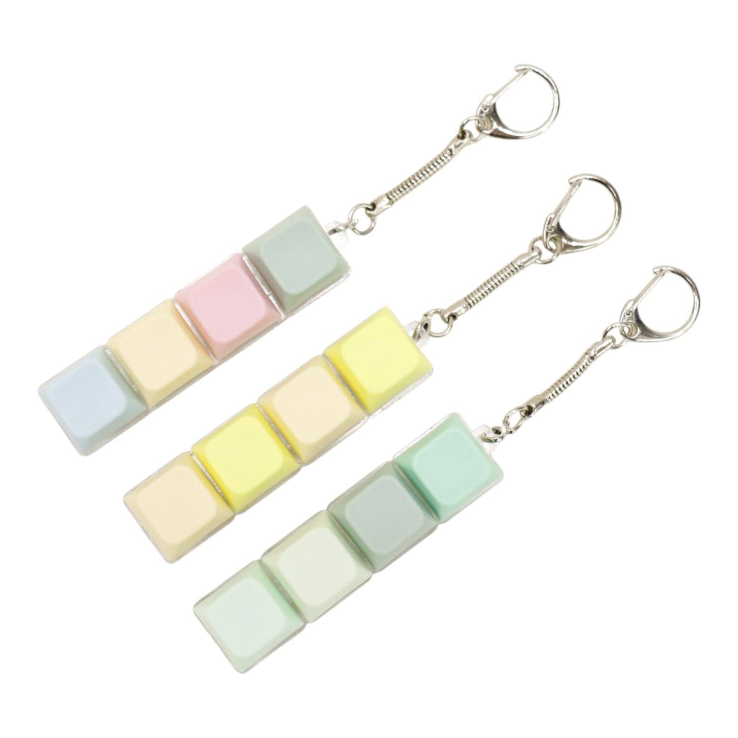 Pastel Keycap Fidget Keychain - Assorted Colors
