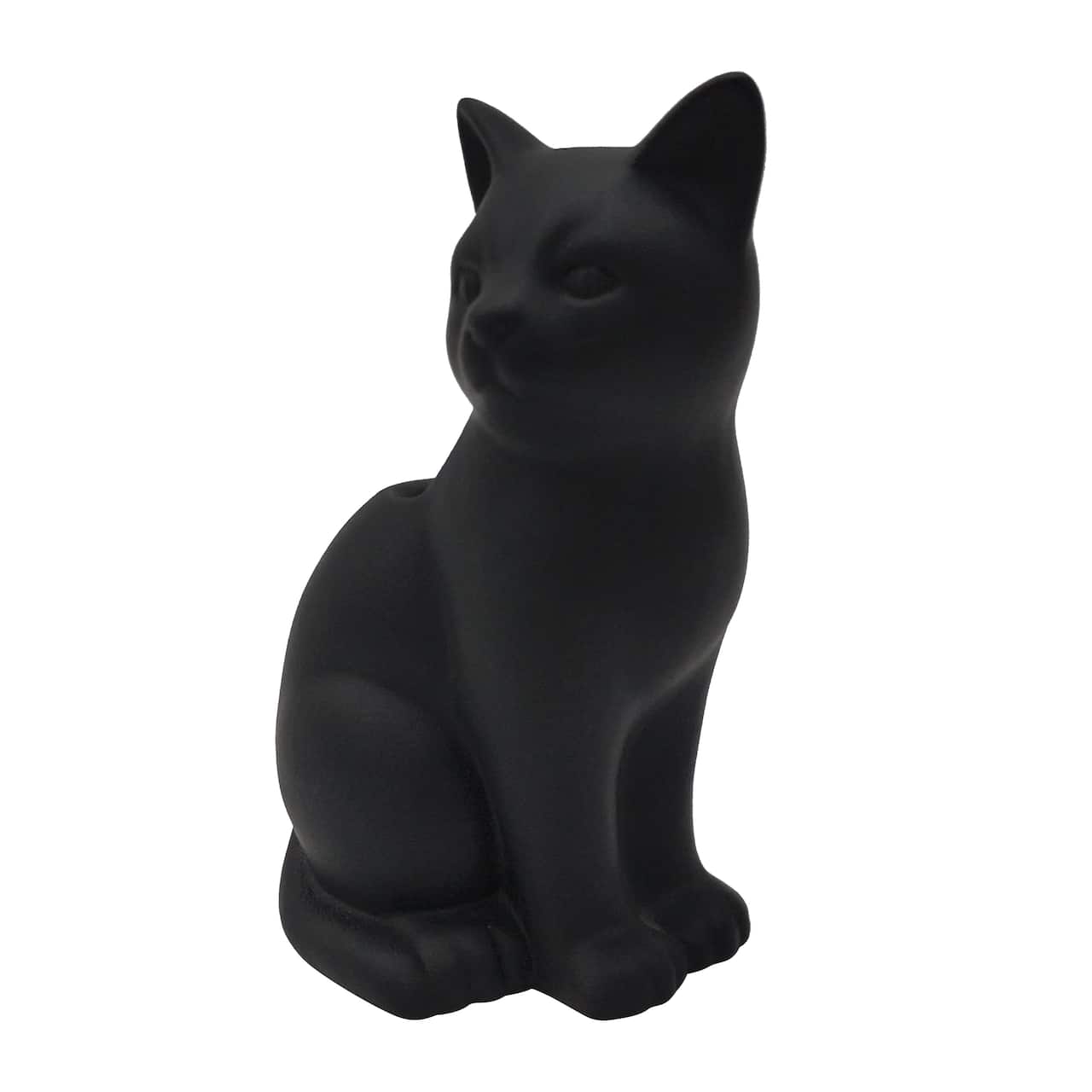 7" Black Cat Ceramic Vase