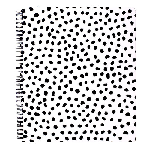 Large Spiral Notebook - Black Dots