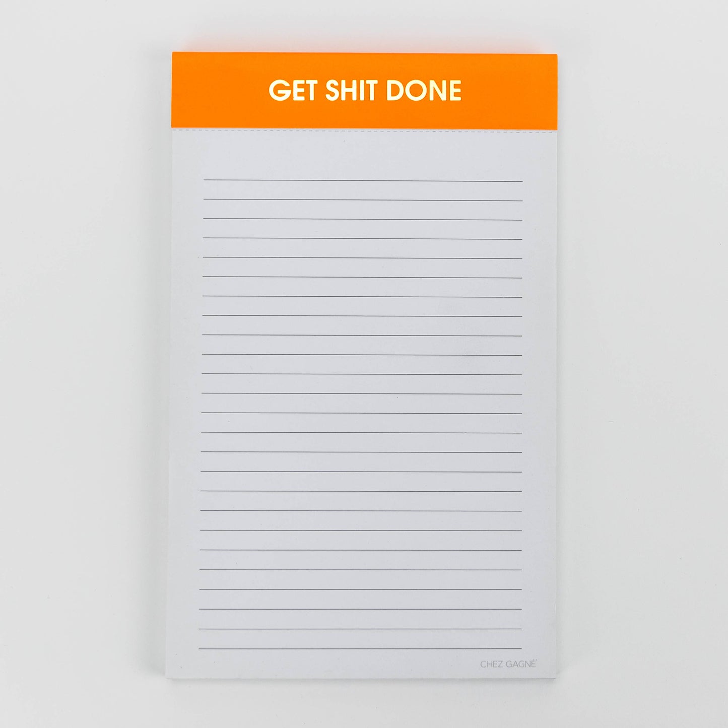 Get Shit Done Notepad - Lined Notepad - Perforated Sheets - Orange