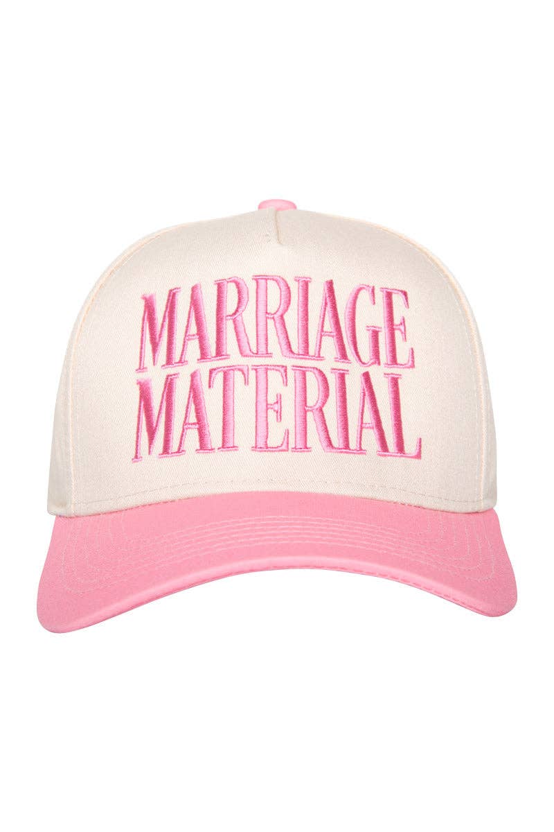 Marriage Material Vintage Style Hat - Pink
