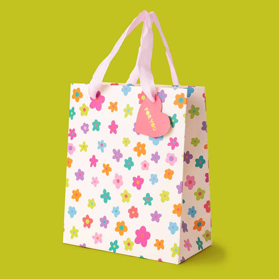 Gift Bags - Happy Flowers - Assorted Sizes to Choose From: Small
