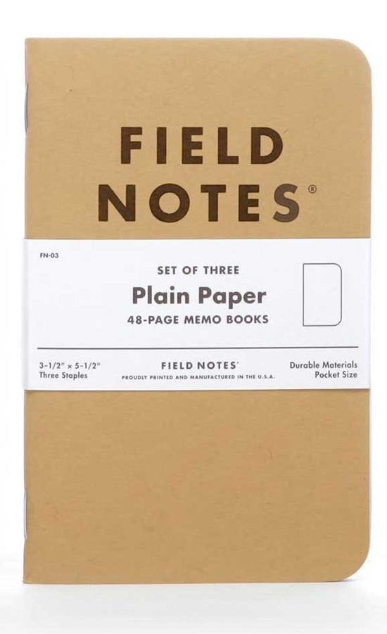 Field Notes Original Kraft - Plain Paper 3-Pack