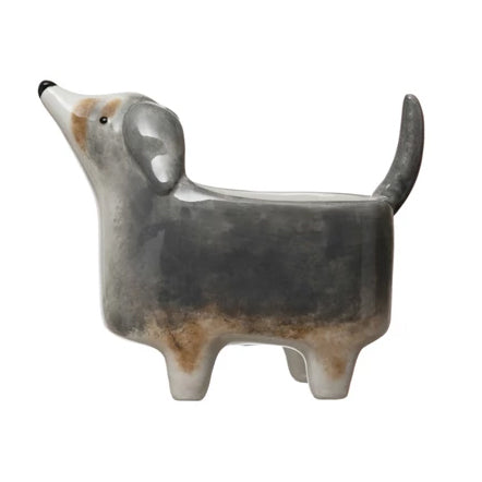 Ceramic Dog Planter Vase