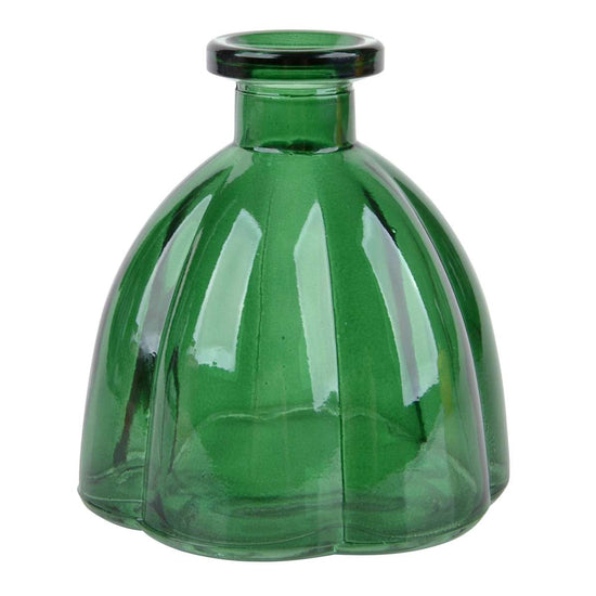 Green Glass Bud Vases